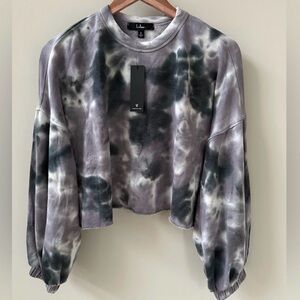 Lulus Gray Tie-Dye Women's Top